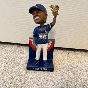 Navy and White Baseball Bobblehead Figurine